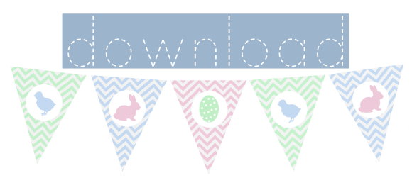 Download free printable easter bunting
