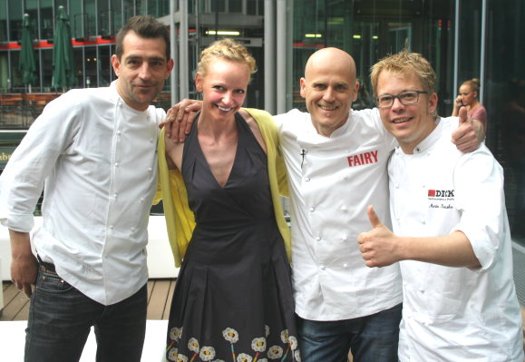 Renaade mit den Küchenchefs: Ralf Zacherl, Martin Baudrexel und Mario Kotaska