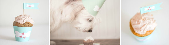 Rezept Hunde Muffin mit Cupcake Wrapper zum kostenlosen Download
