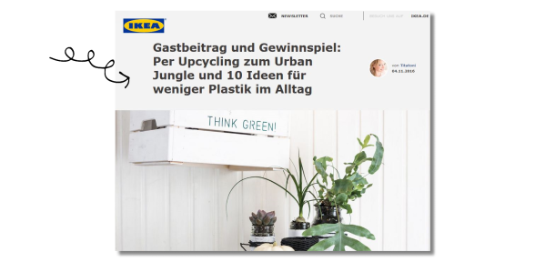 Gastbeitrag und Gewinnspiel: Per Upcycling zum Urban Jungle und 10 Ideen für weniger Plastik im Alltag von titatoni.de